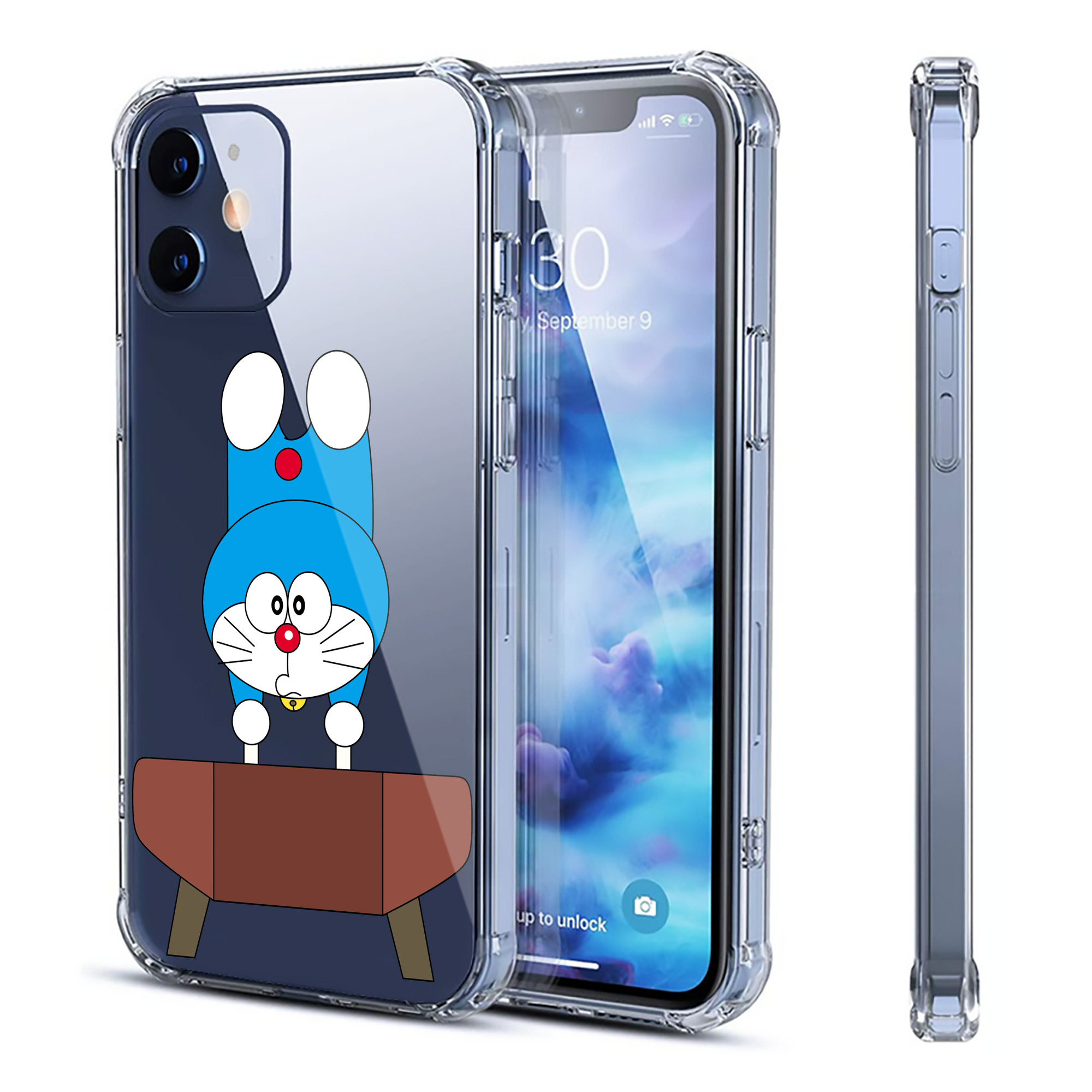 （画像用） ドラえもん Doraemon 【iPhone 12シリーズ対応】透明スマホケース（クリアソフトケース）